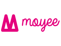 Pinker Schriftzug des moyee Logos